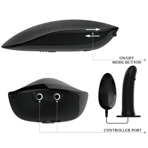 Vito Strap-On mit Hohldildo und Vibration 17.3 cm von Pretty Love Male kaufen | Fesselliebe