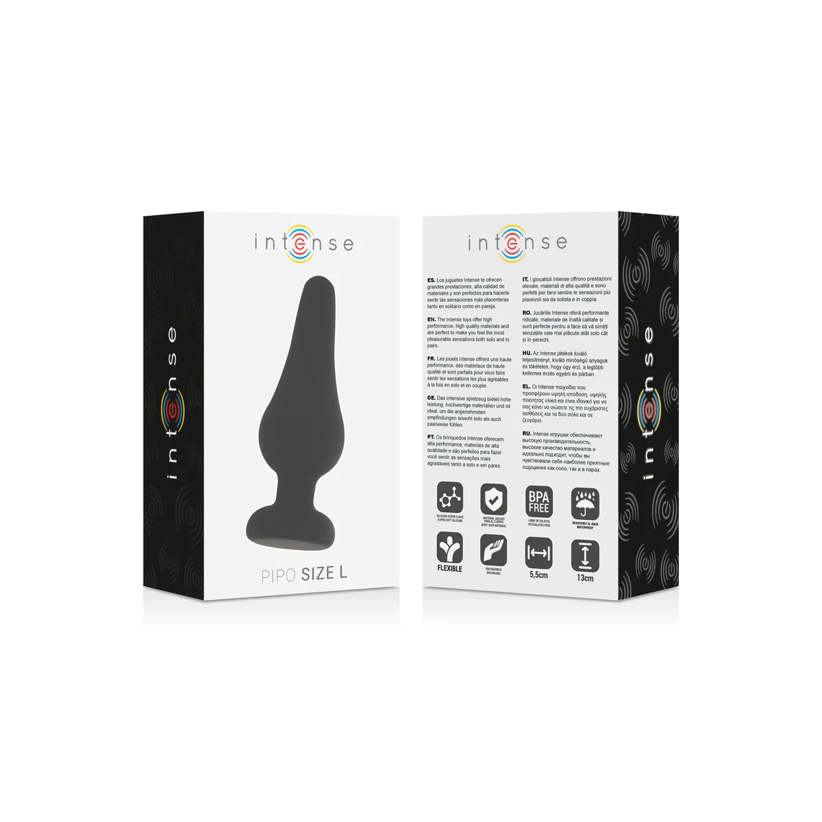 Analplug Pipo L Schwarzes Silikon 13 cm von Intense Anal Toys kaufen | Fesselliebe