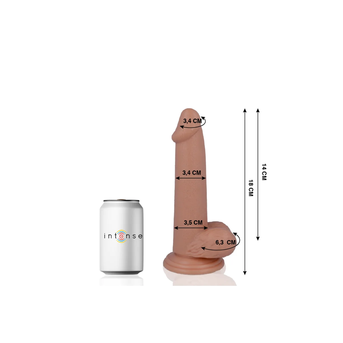 Mr 10 Realistic Penis 18 cm -O- 3.4 cm von Mr. Intense kaufen | Fesselliebe