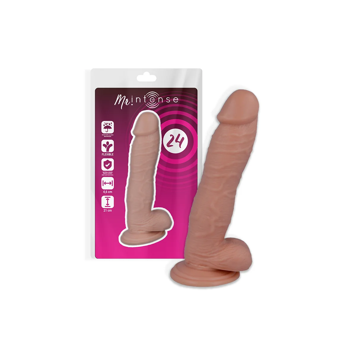 Mr 24 Realistic Penis 21 cm -O- 4.6 cm von Mr. Intense kaufen | Fesselliebe