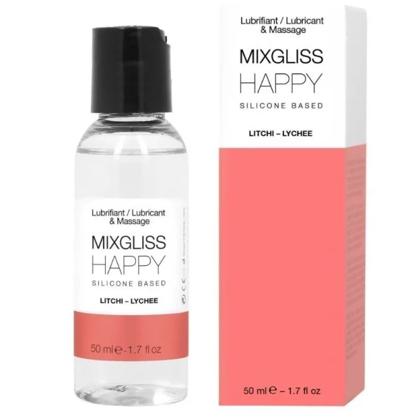 Happy Litchi Silikon-Schmiermittel 50 ml von Mixgliss kaufen | Fesselliebe