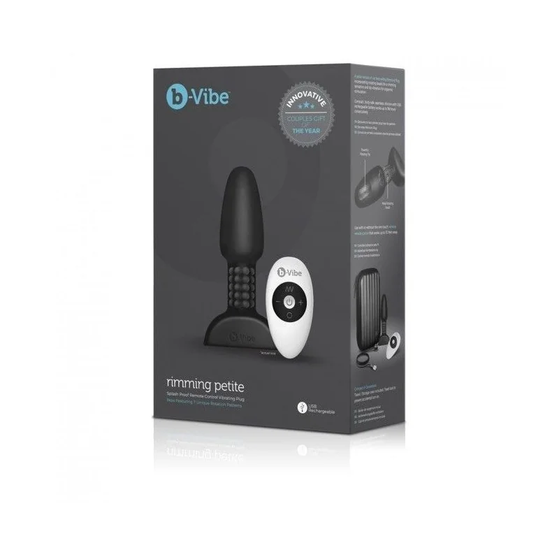Rimming Analplug mit Fernbedienung Petite Schwarz von B-Vibe kaufen | Fesselliebe