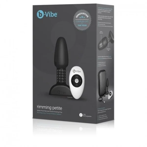 Rimming Analplug mit Fernbedienung Petite Schwarz von B-Vibe kaufen | Fesselliebe