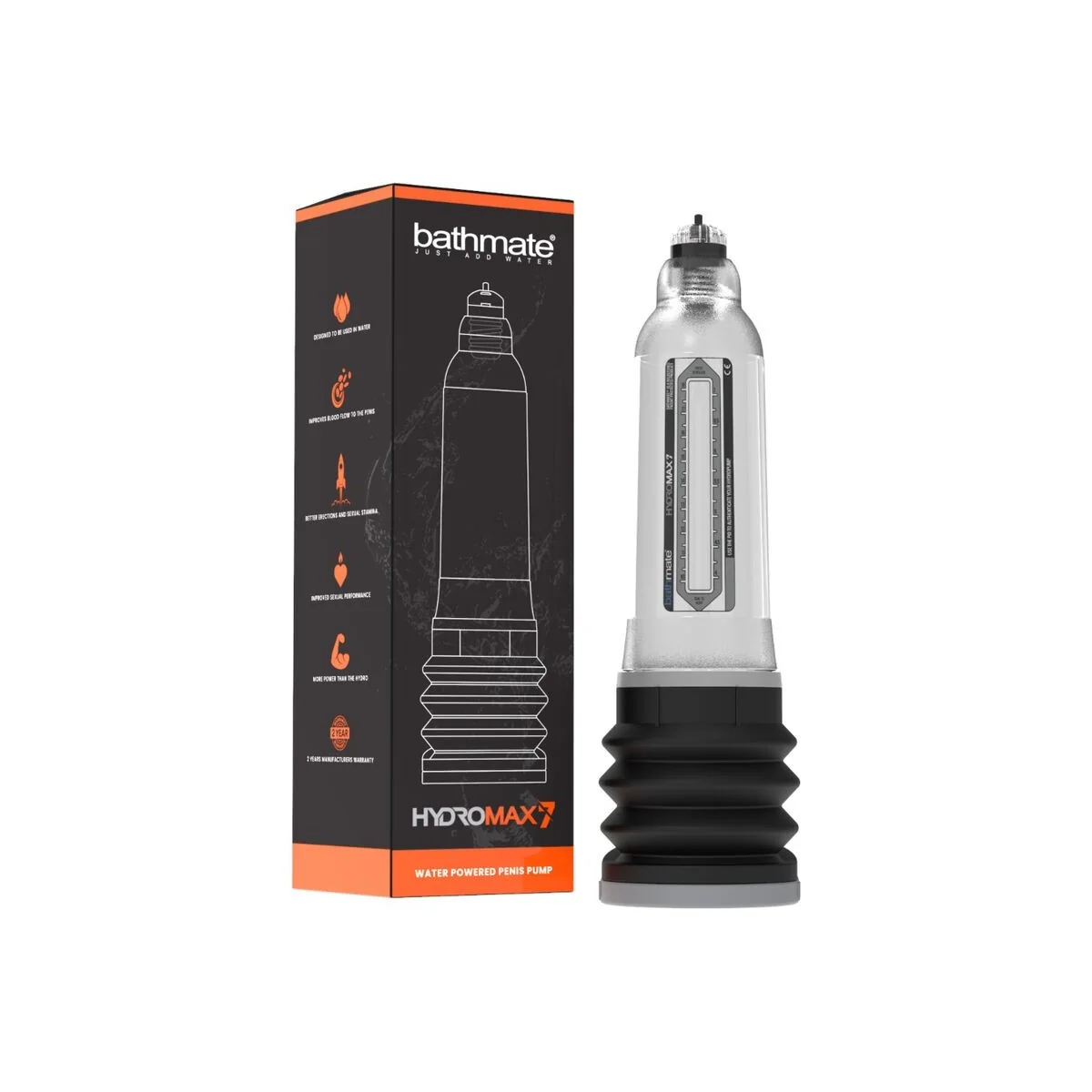 Hydromax 7 Transparente Penis-Erhöhungspumpe von Bathmate kaufen | Fesselliebe