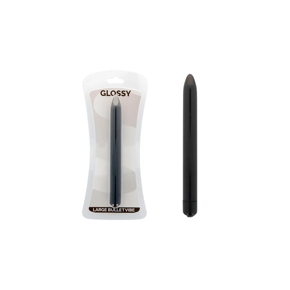 Schlanker Vibrator Schwarz von Glossy kaufen | Fesselliebe
