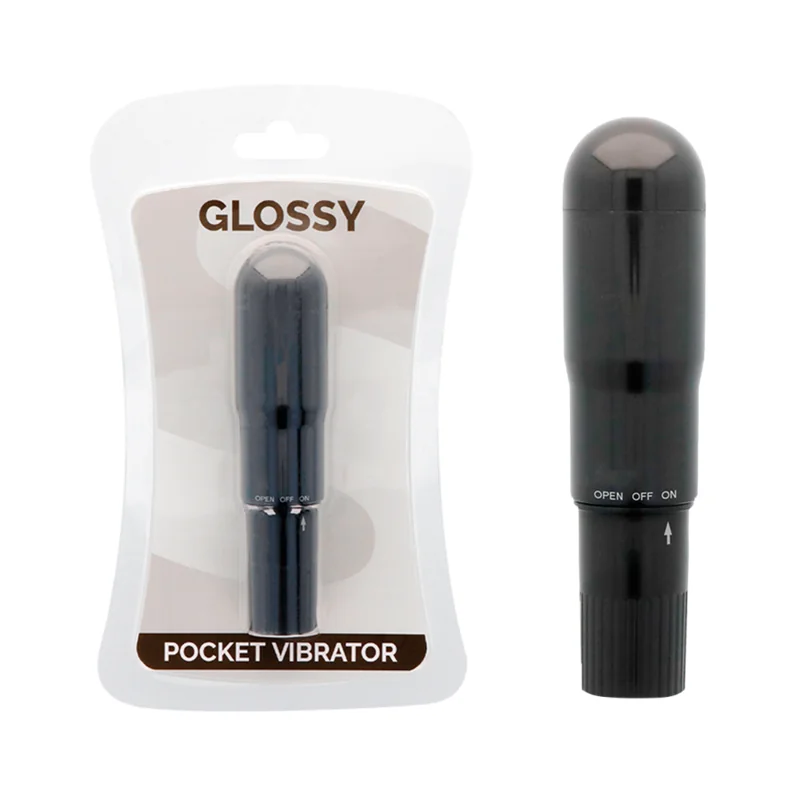 Taschenvibrator Schwarz von Glossy kaufen | Fesselliebe