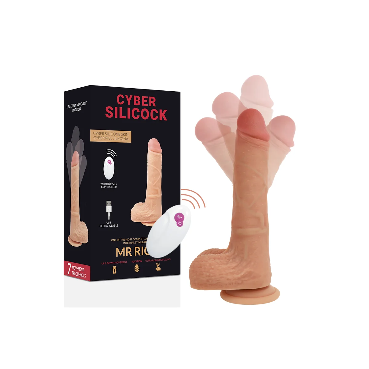 mit Fernbedienung Realistisch Mr Rick 20.9 cm -O- 4 cm von Cyber Silicock kaufen | Fesselliebe