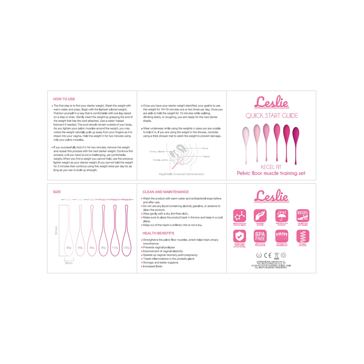Kegel Fit Pelvic Muscle Training Set 6 Stücke von Leslie kaufen | Fesselliebe