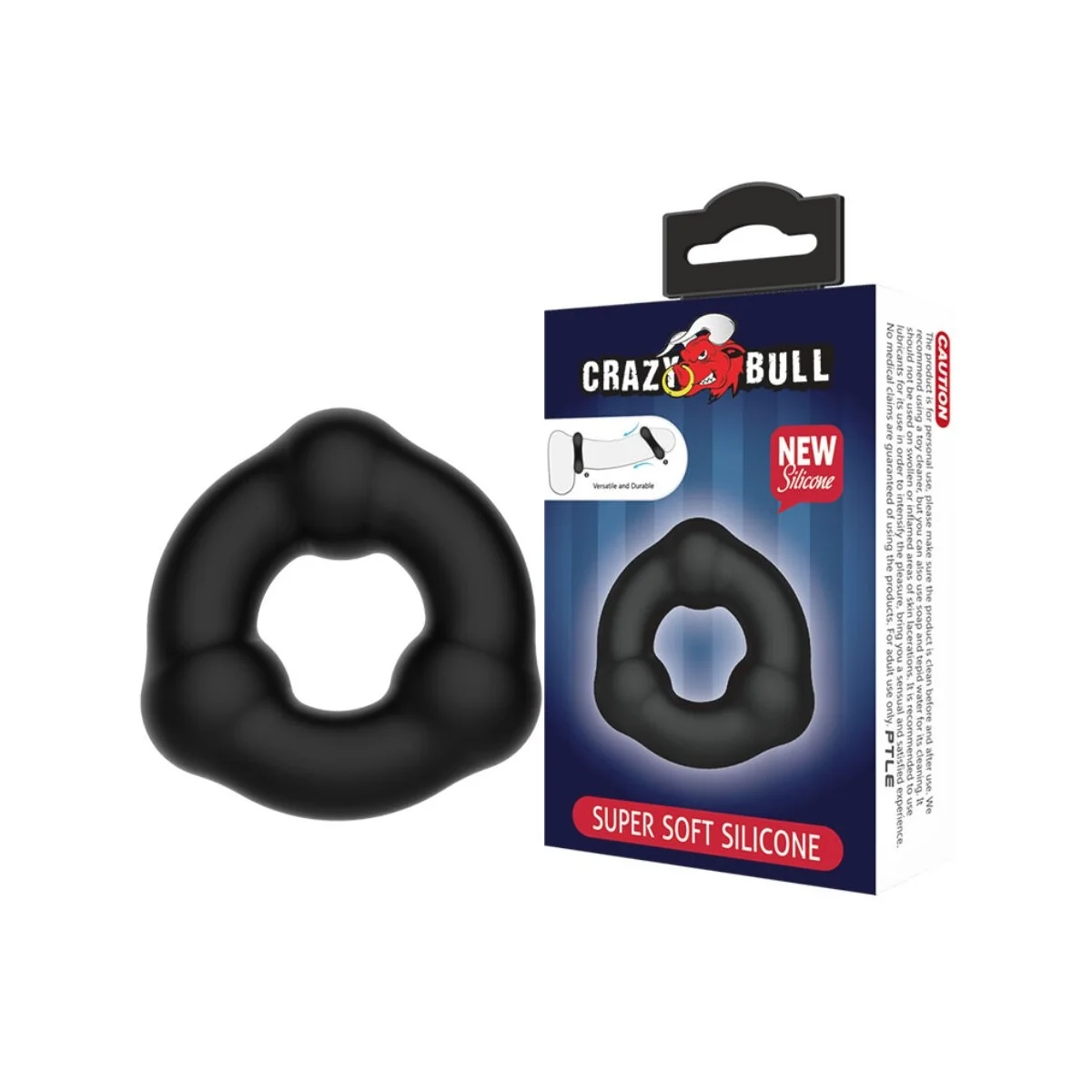 Superweicher Silikonring mit Knochen von Crazy Bull kaufen | Fesselliebe