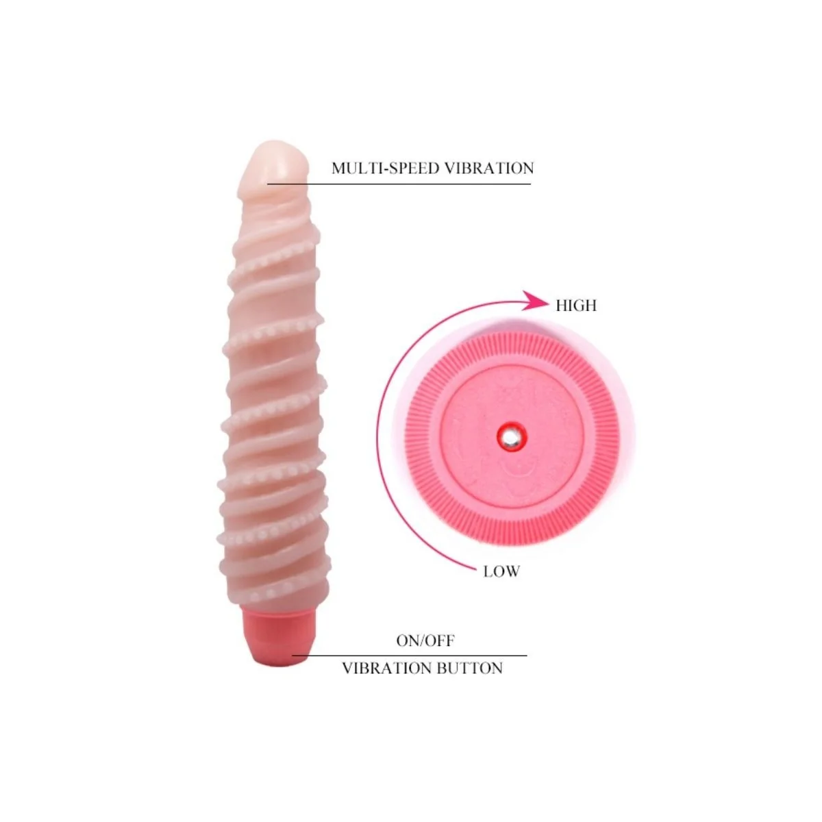 Flexi Vibe Sensual Spiralvibrator 19.5 cm von Baile Vibrators kaufen | Fesselliebe