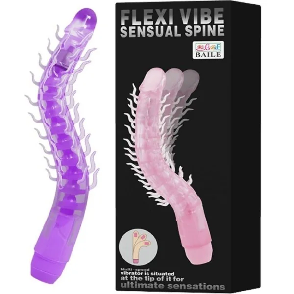 Flexi Vibe Sensual Spine Biegbarer Vibrierdildo Flieder 23.5 cm von Baile kaufen | Fesselliebe