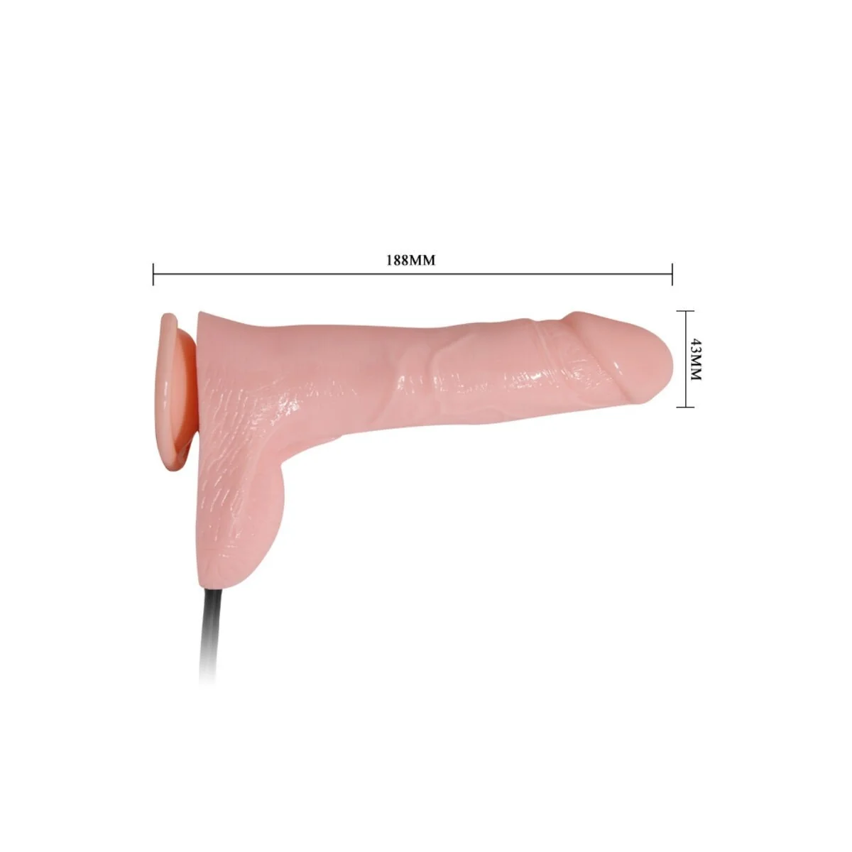 Aufblasbarer realistischer Dildo mit Saugnäpfen 15 cm von Baile Dildos kaufen | Fesselliebe