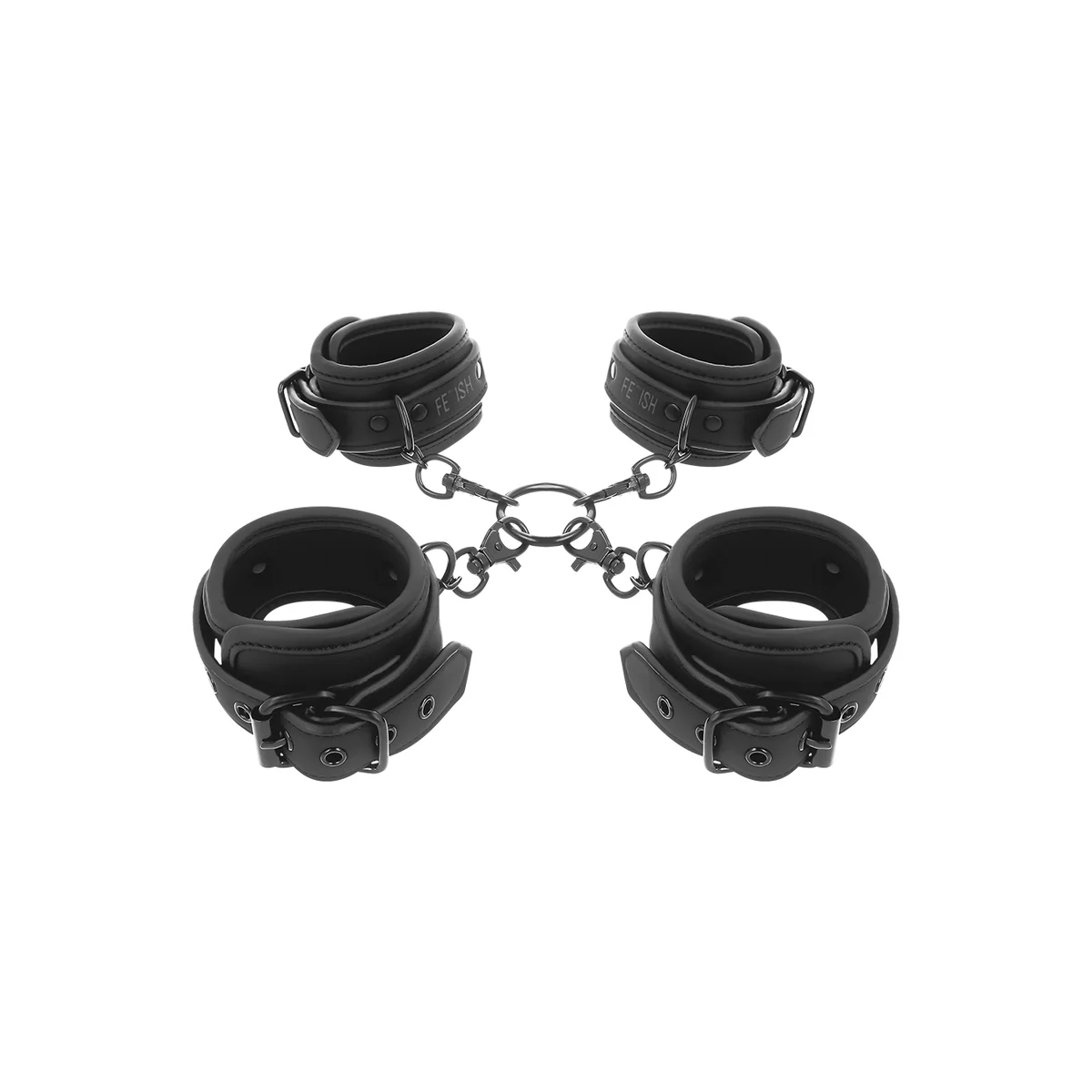 Hand- und Knöchel-Handschellen-Set mit Noprene-Futter von Fetish Submissive Bondage kaufen | Fesselliebe