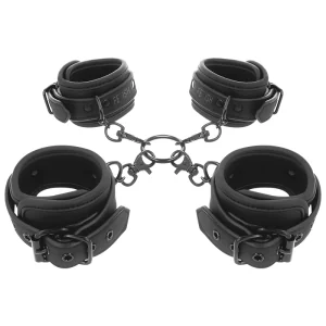 Hand- und Knöchel-Handschellen-Set mit Noprene-Futter von Fetish Submissive Bondage kaufen | Fesselliebe