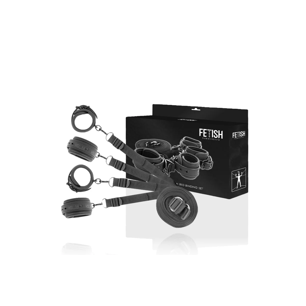 Set aus Handschellen und Krawatten mit Noprene-Futter von Fetish Submissive Bondage kaufen | Fesselliebe