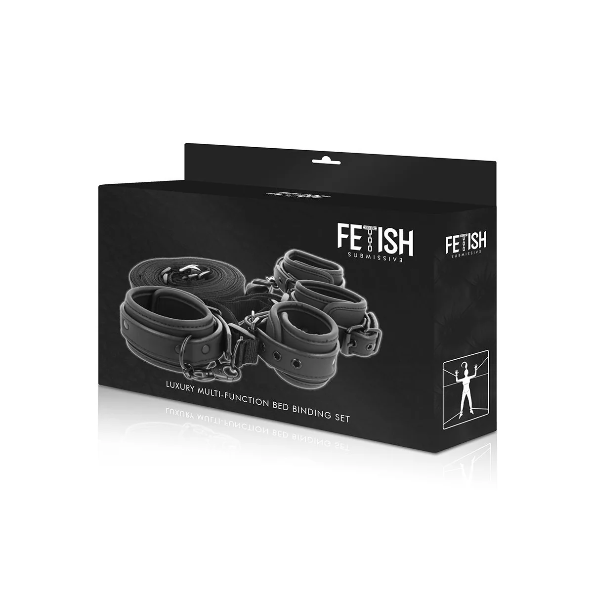 Set aus Handschellen und Krawatten mit Noprene-Futter von Fetish Submissive Bondage kaufen | Fesselliebe