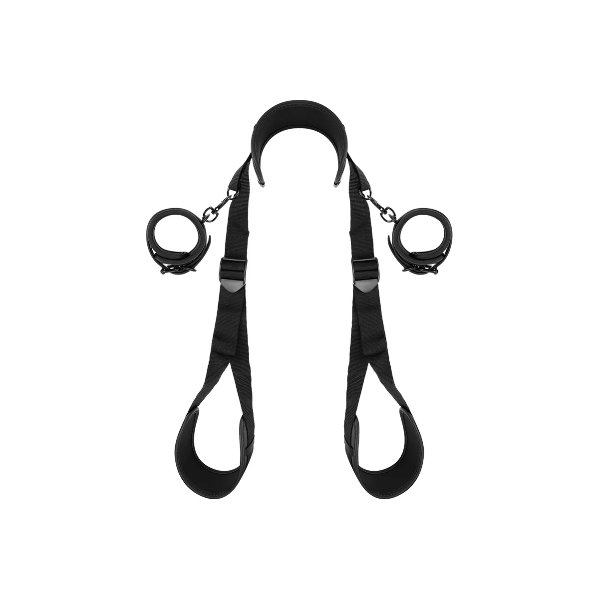 Position mit Offenen Beinen und Handschellen mit Noprene-Futter von Fetish Submissive Bondage kaufen | Fesselliebe