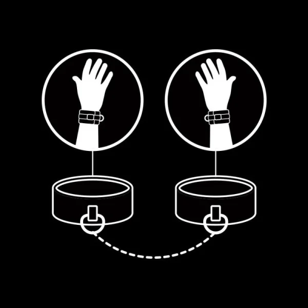 Handschellen aus Veganem Leder mit Noprene-Futter von Fetish Submissive Bondage kaufen | Fesselliebe