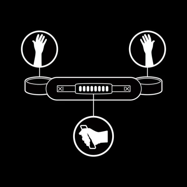 Handschellen mit Noprene-Futter und Griff von Fetish Submissive Bondage kaufen | Fesselliebe