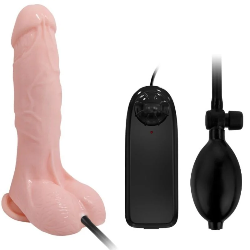 Realistischer Vibrierender und Aufblasbarer Dildo 18.8 cm von Baile kaufen | Fesselliebe