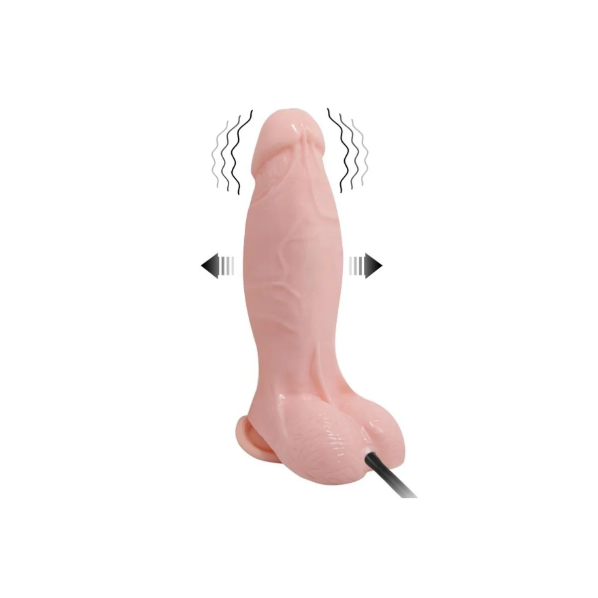 Realistischer Vibrierender und Aufblasbarer Dildo 18.8 cm von Baile kaufen | Fesselliebe
