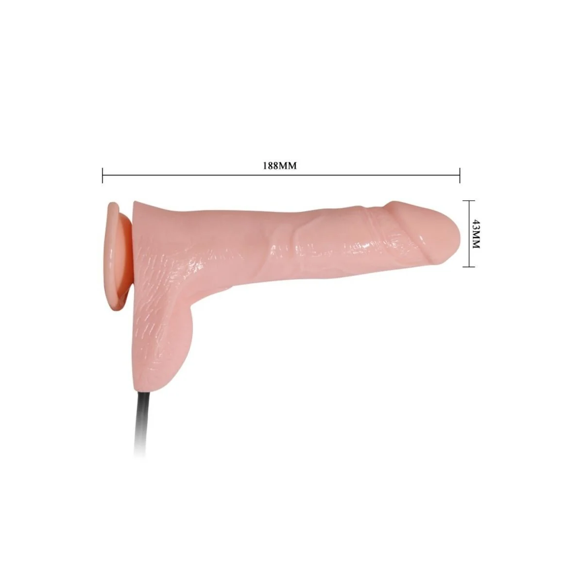 Realistischer Vibrierender und Aufblasbarer Dildo 18.8 cm von Baile kaufen | Fesselliebe