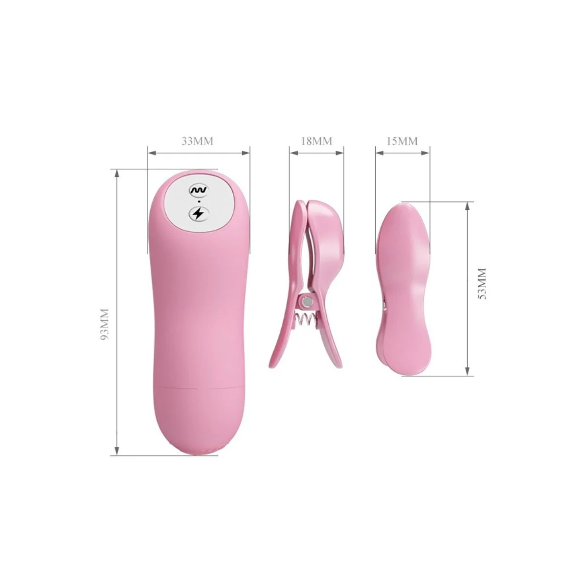 Romantische Wellenpinzette mit Vibration und Elektroschock von Baile kaufen | Fesselliebe