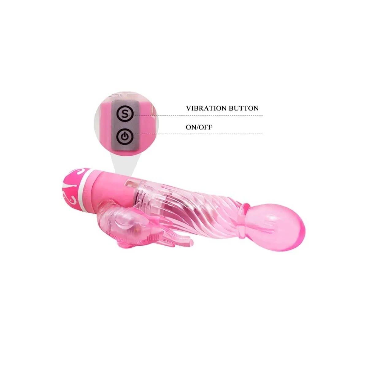 Multispeedvibrator mit Rosa Stimulator von Baile Vibrators kaufen | Fesselliebe