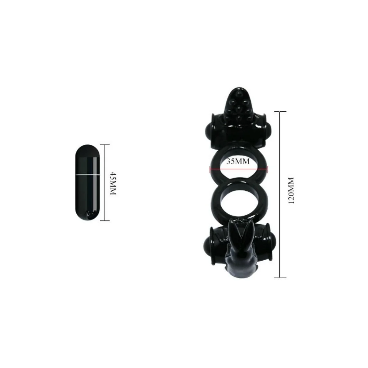 Sweet Ring Doppelring mit Doppelhasen von Baile For Him kaufen | Fesselliebe