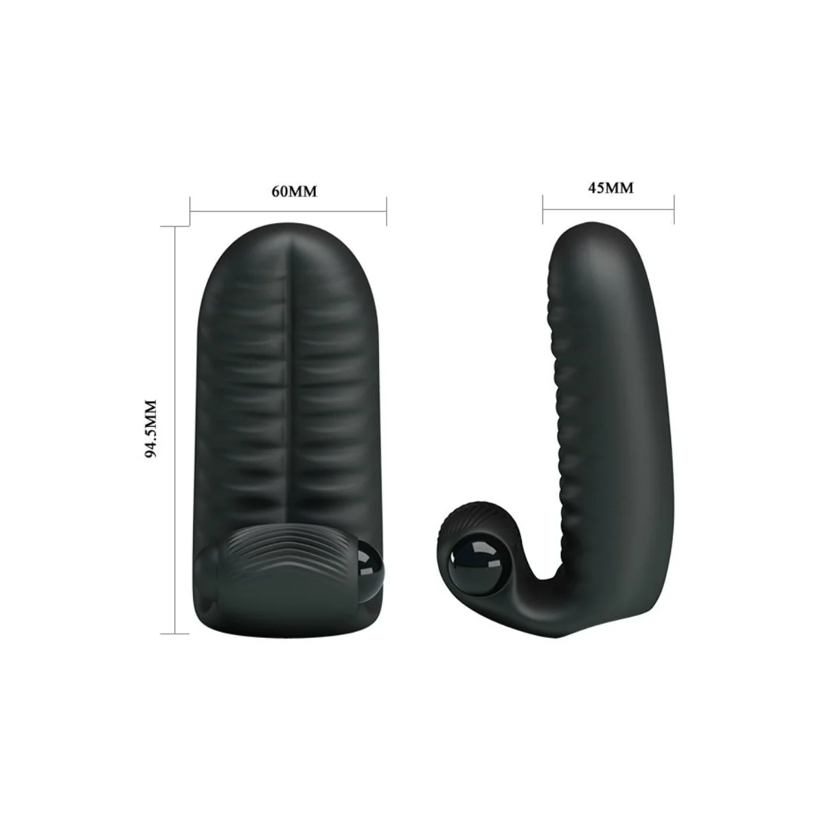 Abbott Schwarzer Stimulator-Fingerhut von Pretty Love kaufen | Fesselliebe