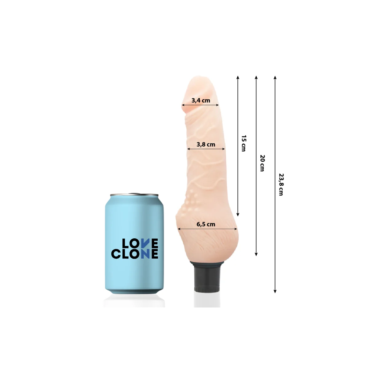 Daven Selbstschmierung Realistisch 23.8 cm -O- 3.8 cm von Loveclone kaufen | Fesselliebe