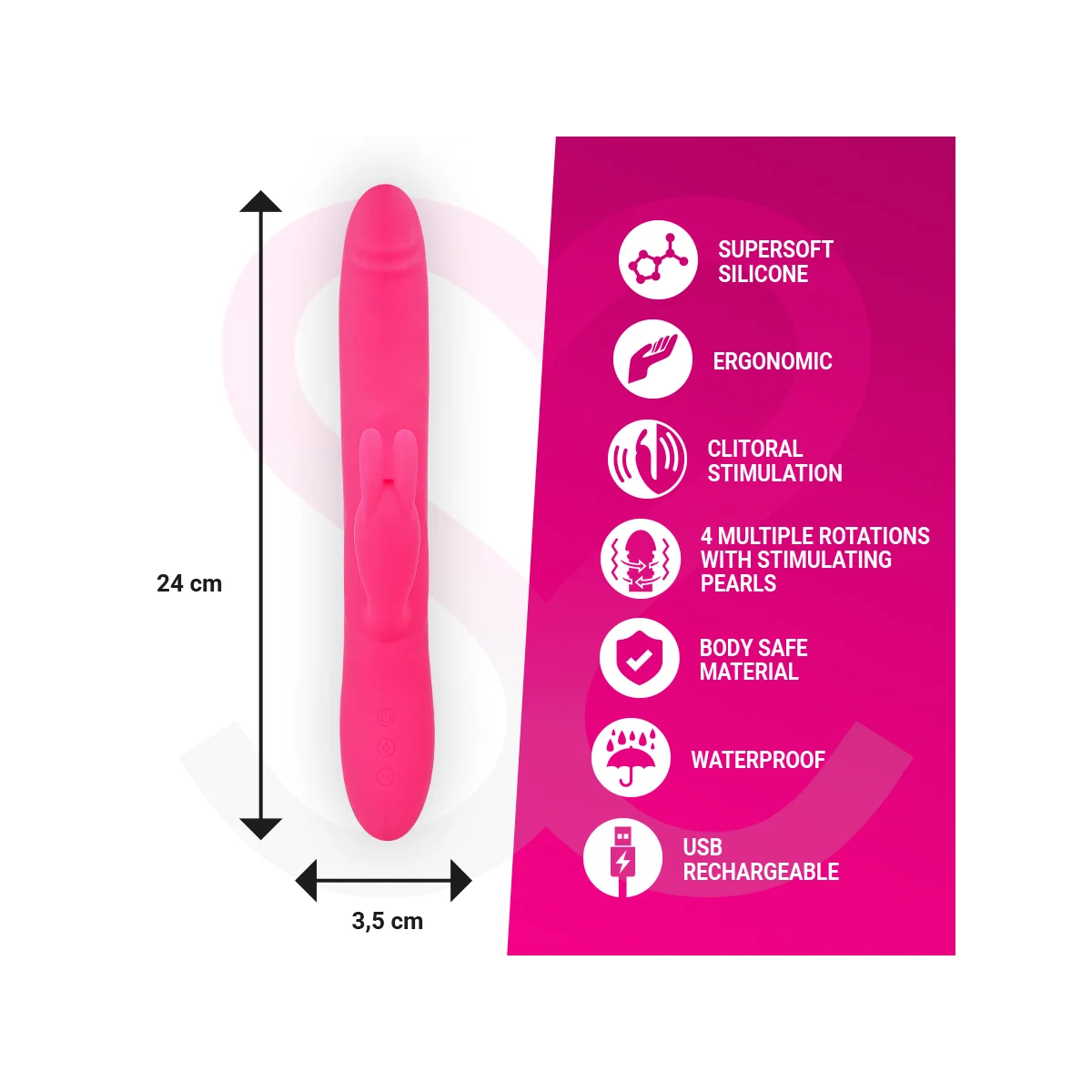 Somer Premium Vibrator mit Mehrfachdrehung von Moressa kaufen | Fesselliebe