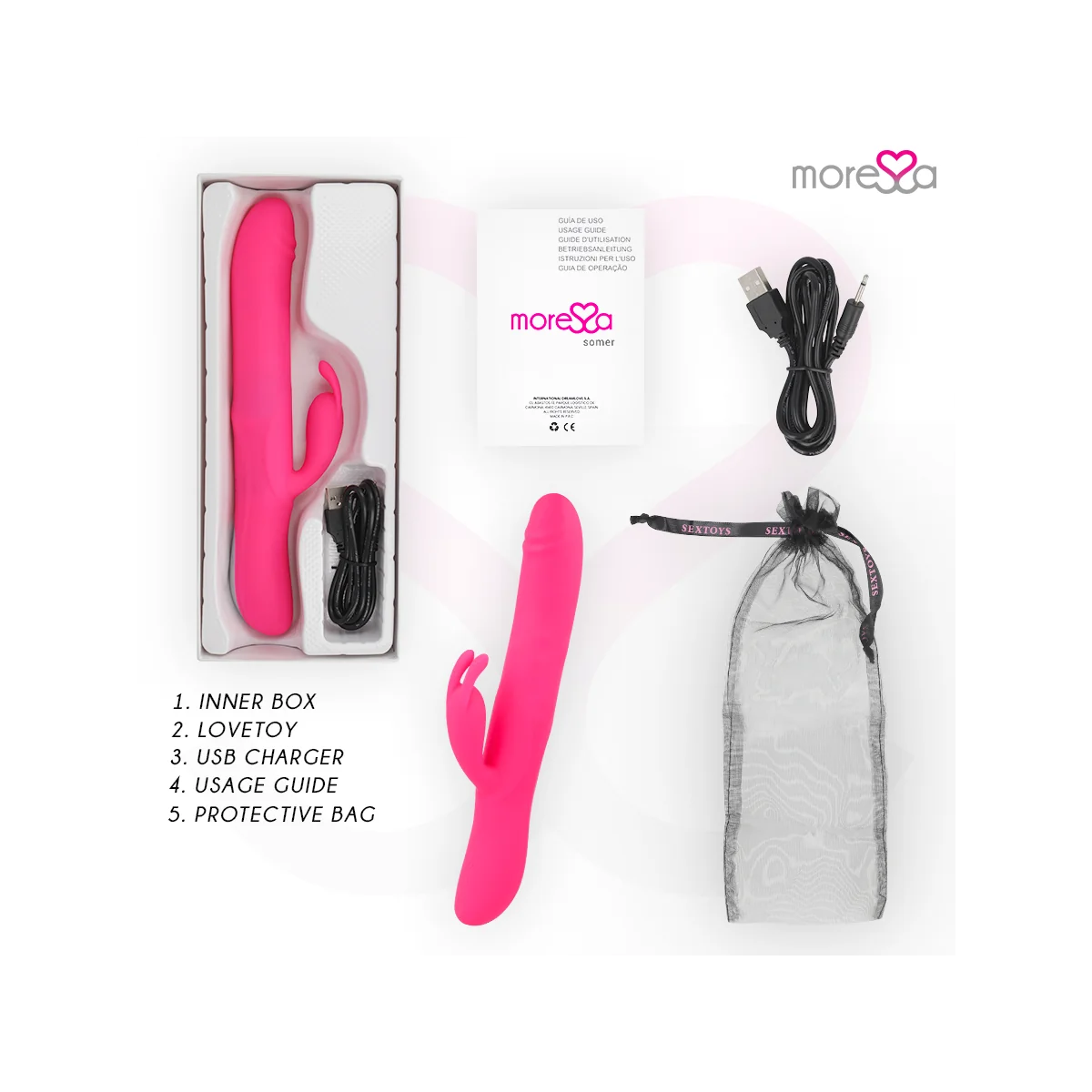 Somer Premium Vibrator mit Mehrfachdrehung von Moressa kaufen | Fesselliebe