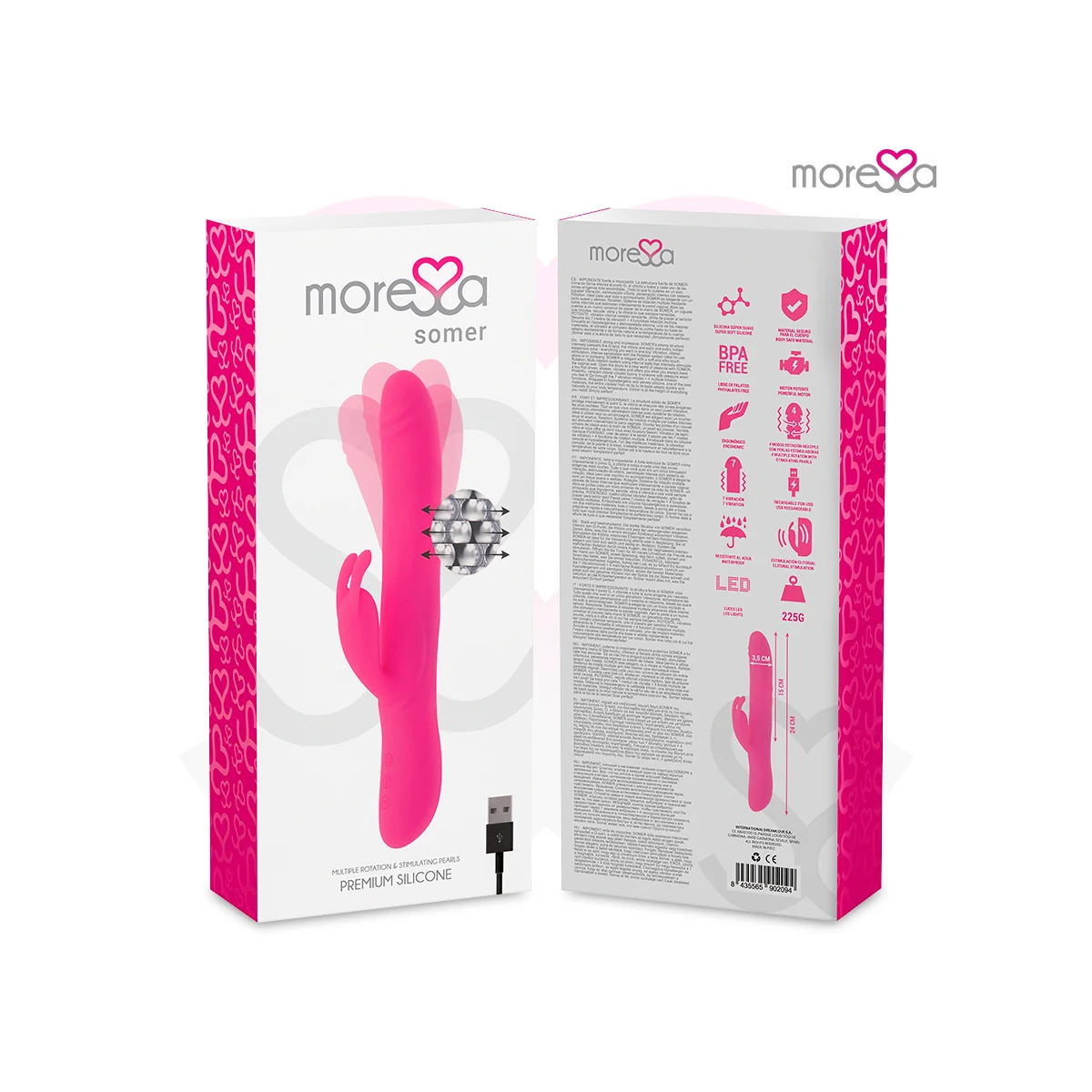 Somer Premium Vibrator mit Mehrfachdrehung von Moressa kaufen | Fesselliebe