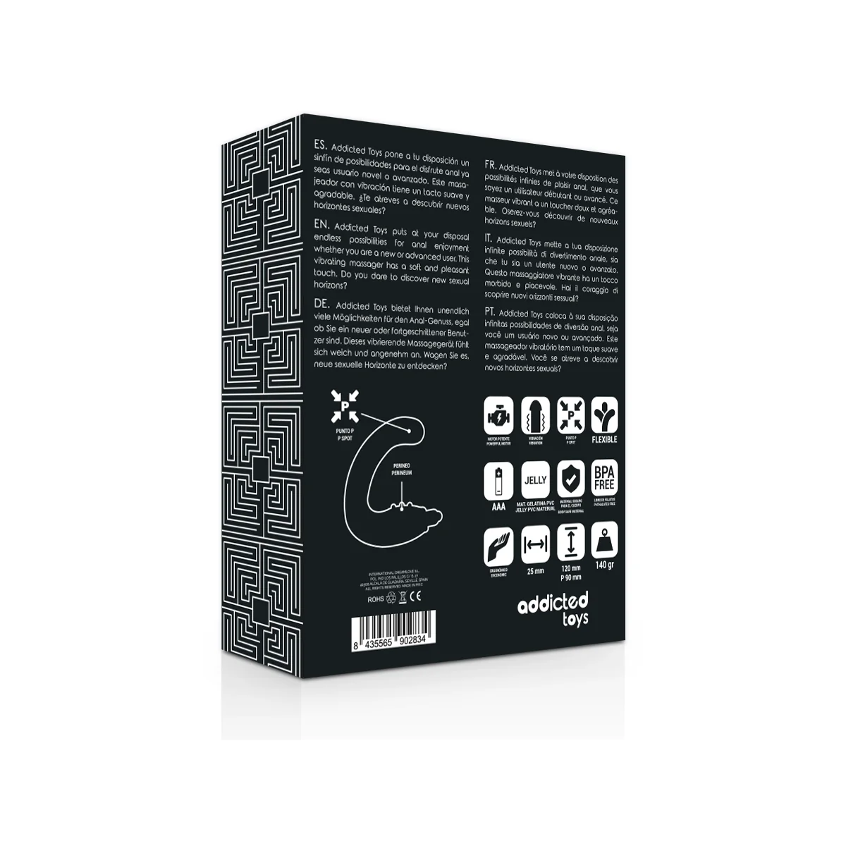 Analmassager Schwarz von Addicted Toys kaufen | Fesselliebe