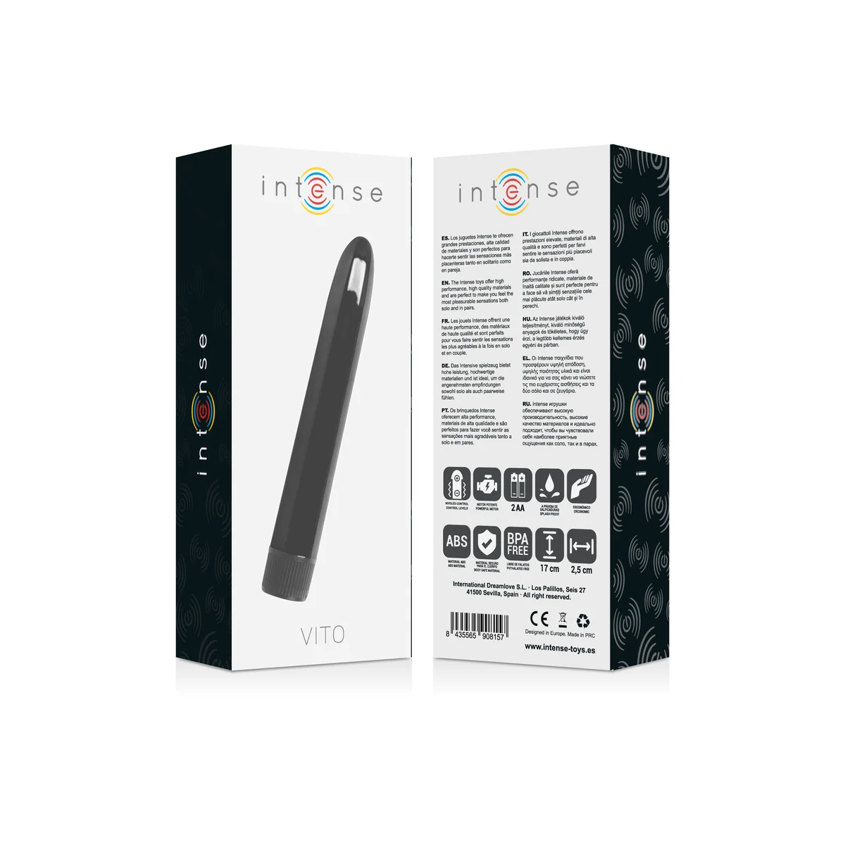 Vito Schwarz Vibrator von Intense Fun kaufen | Fesselliebe