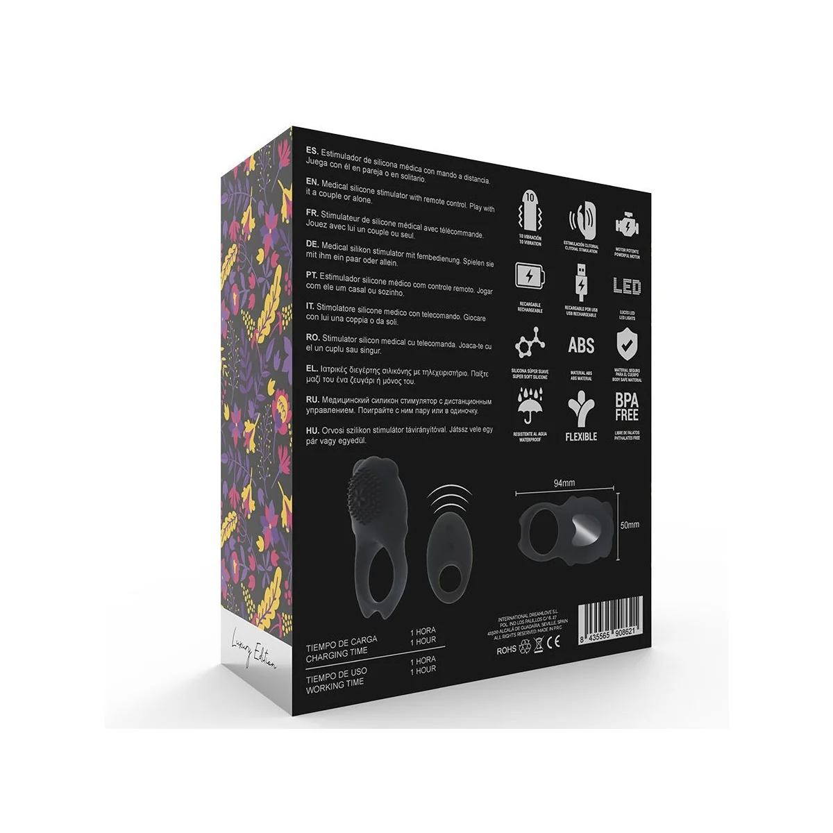 Colosseo Ring mit Fernbedienung Schwarz von Mia kaufen | Fesselliebe