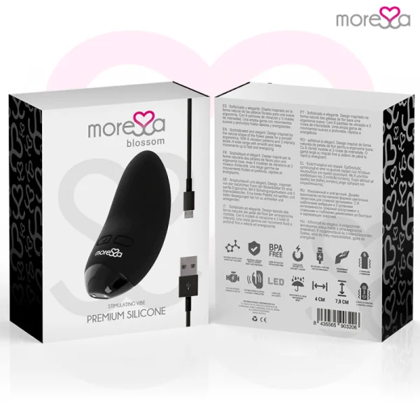 Blossom Schwarzer Vibrator von Moressa kaufen | Fesselliebe