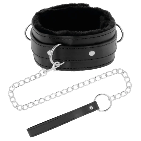 Bequeme Halskette mit Lederkette von Darkness Bondage kaufen | Fesselliebe