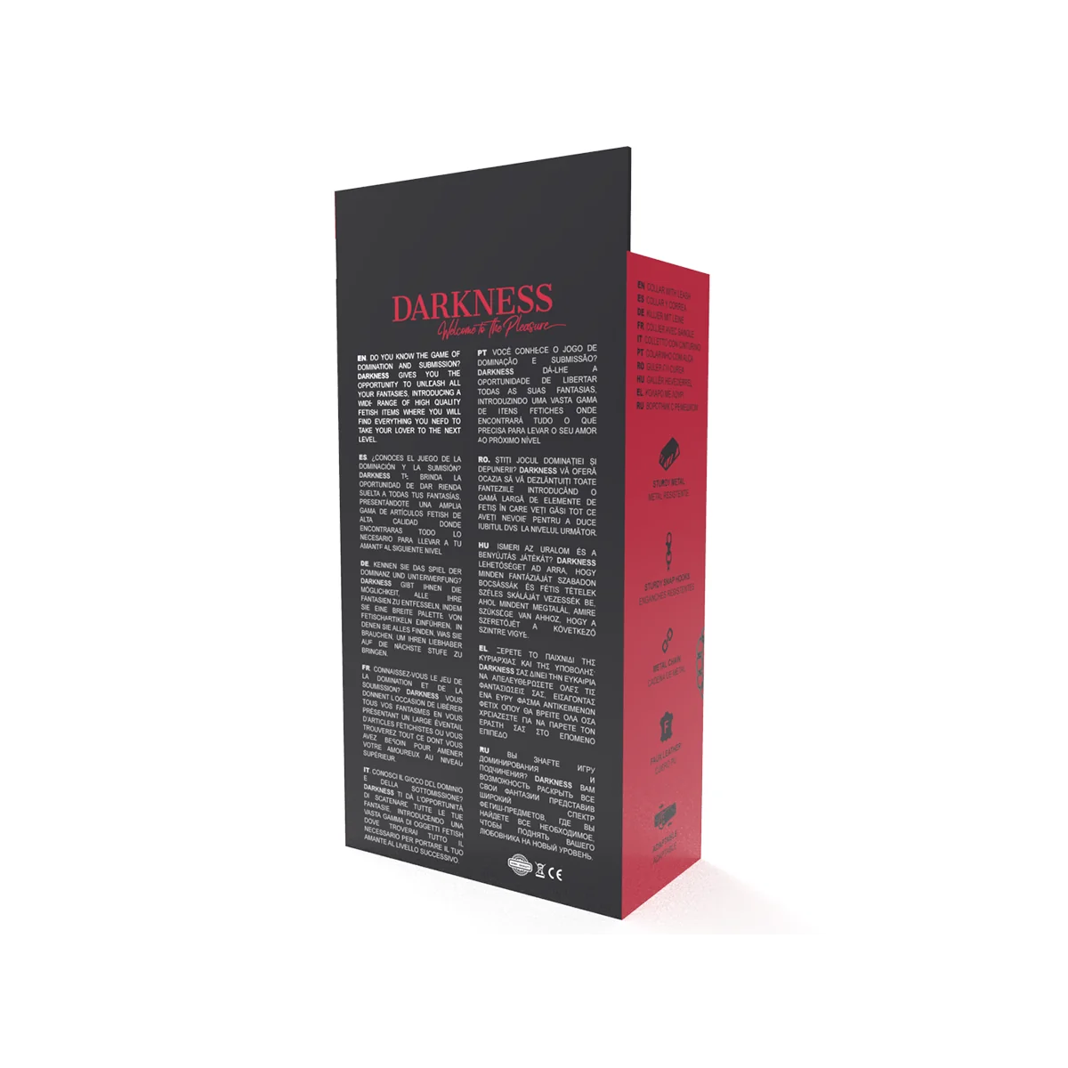 Schwarze Halskette mit Kette von Darkness Bondage kaufen | Fesselliebe