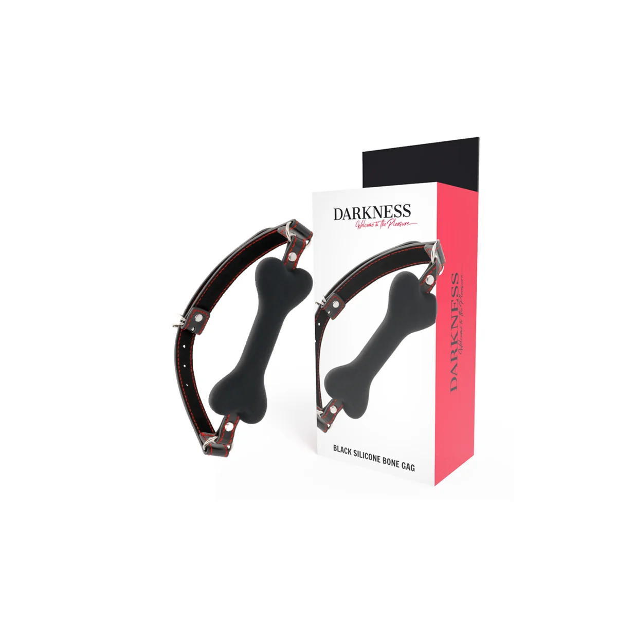 Schwarzer Knochen-Silikon-Knebel von Darkness Bondage kaufen | Fesselliebe