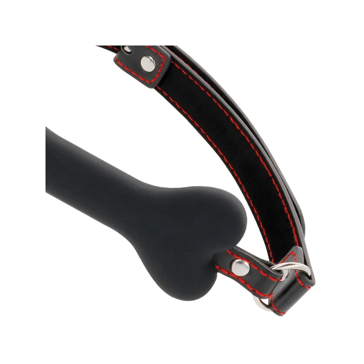 Schwarzer Knochen-Silikon-Knebel von Darkness Bondage kaufen | Fesselliebe