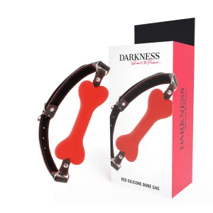 Roter Knochen-Silikon-Knebel von Darkness Bondage kaufen | Fesselliebe
