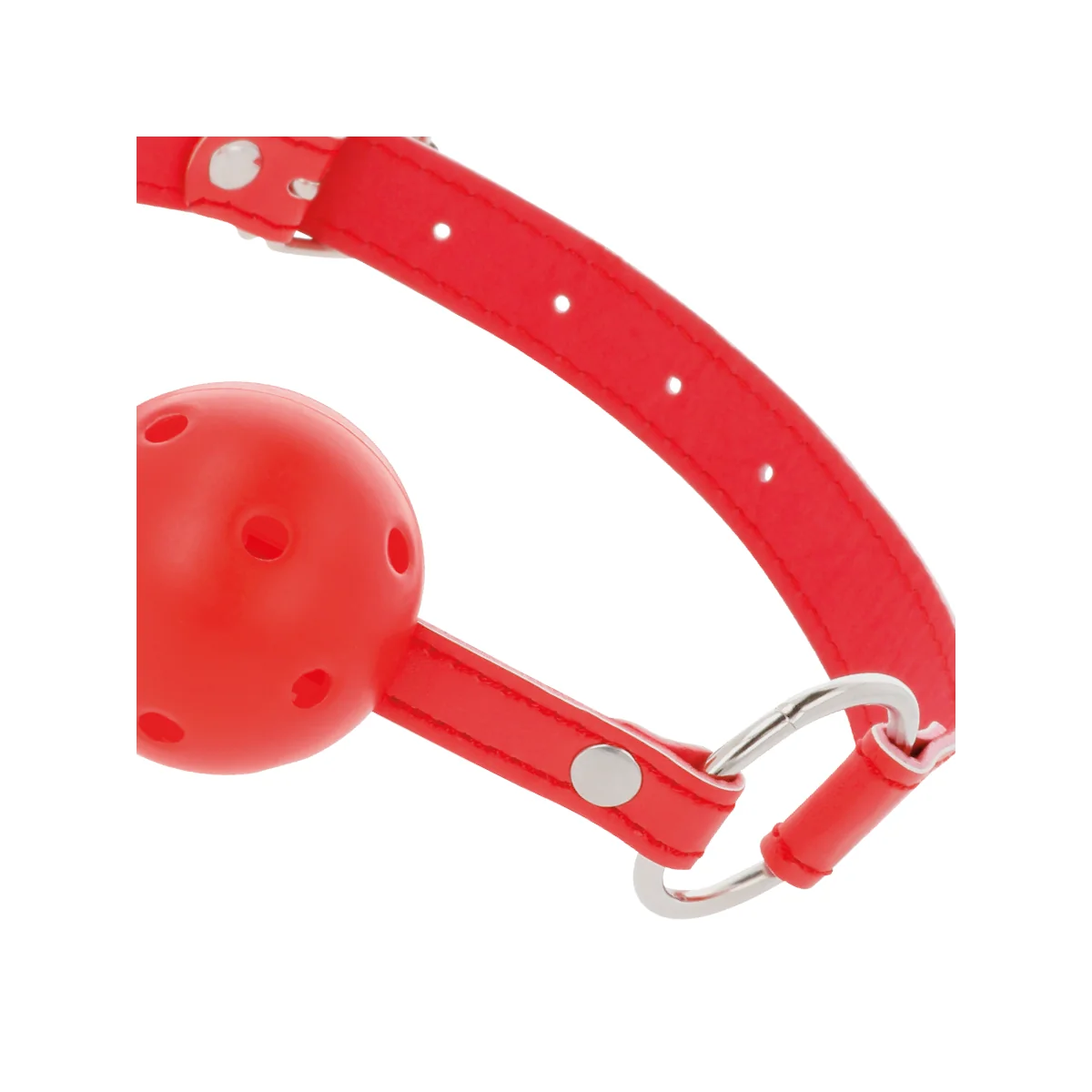 Roter, Atmungsaktiver Knebel von Darkness Bondage kaufen | Fesselliebe