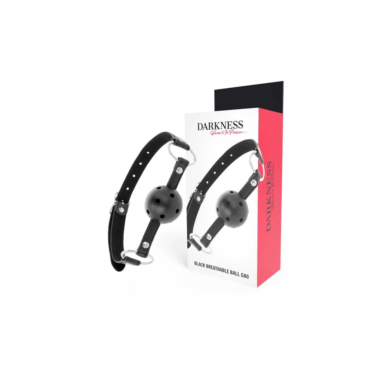 Schwarzer Atmungsaktiver Knebel von Darkness Bondage kaufen | Fesselliebe
