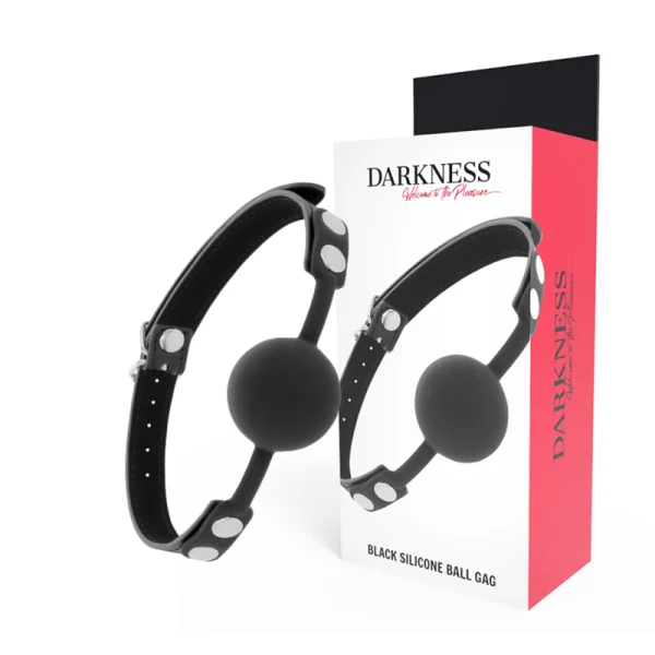 Knebel aus Schwarzem Silikon von Darkness Bondage kaufen | Fesselliebe