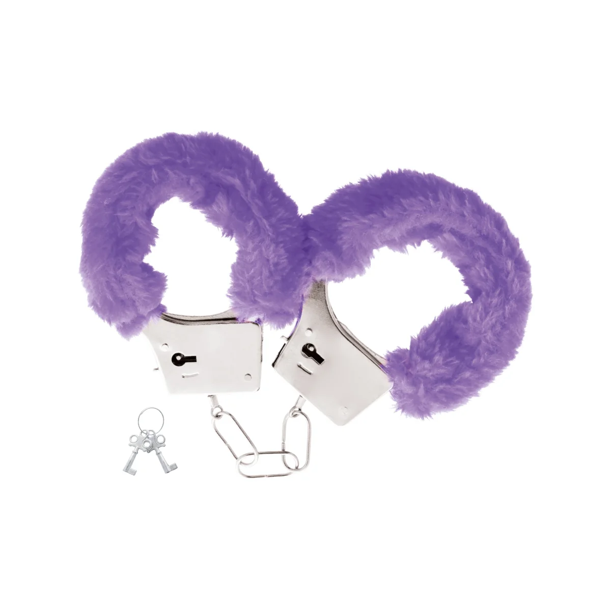 Handschellen aus Metall mit Lila Gefüttert von Darkness Bondage kaufen | Fesselliebe