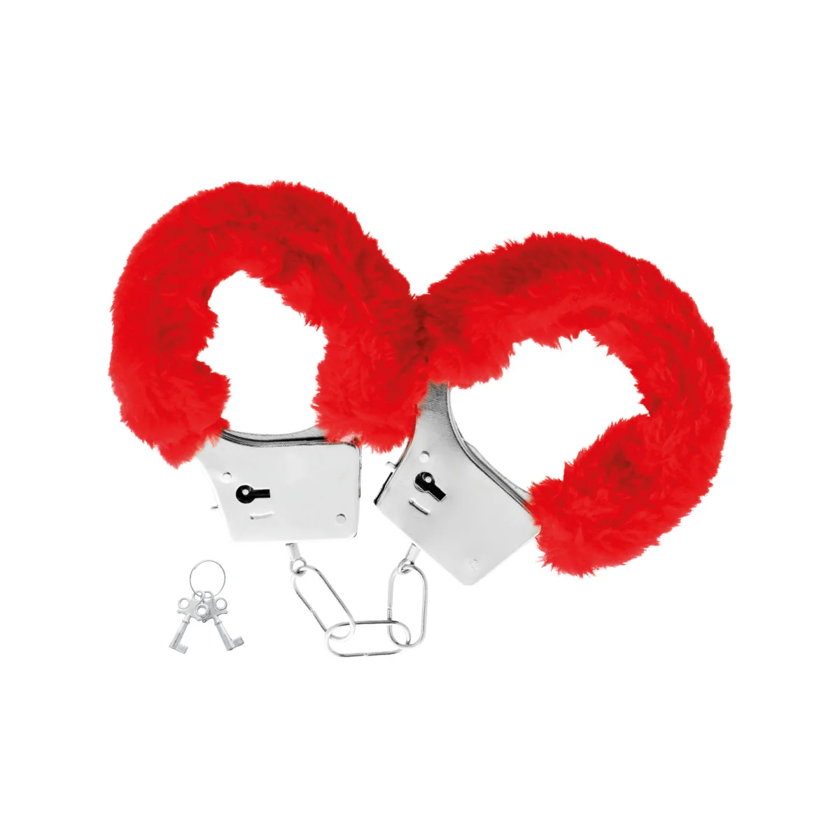 Handschellen aus Metall mit Rotem Gefüttert von Darkness Bondage kaufen | Fesselliebe