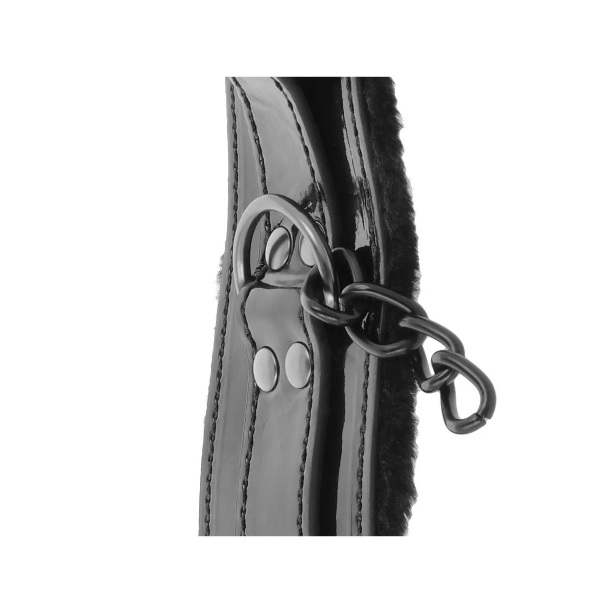 Schwarze, Verstellbare Lederhandschellen mit Vorhngeschloss von Darkness Bondage kaufen | Fesselliebe