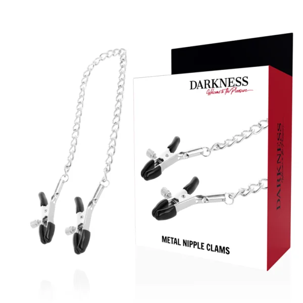 Einstellbare Nippelklemmen aus Metall von Darkness Sensations kaufen | Fesselliebe